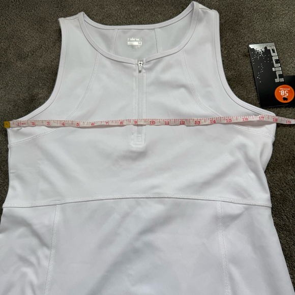 White Athletic Zip-Front Tennis Dress - Picture 7 of 8